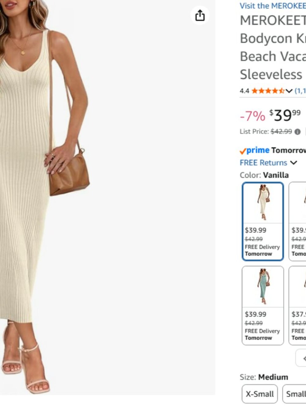 RIBBED V NECK SLEEVELESS DRESS